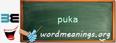 WordMeaning blackboard for puka